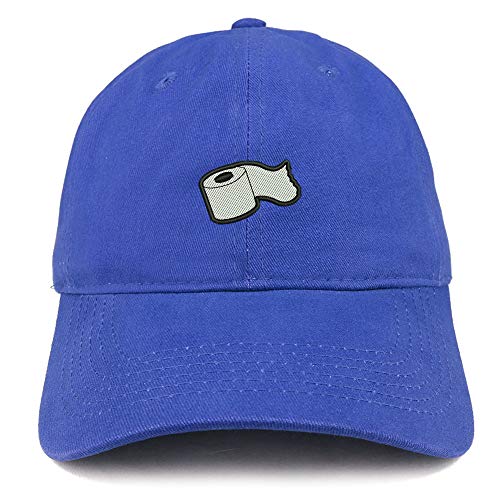 Trendy Apparel Shop Toilet Paper Embroidered Soft Crown 100% Brushed Cotton Cap