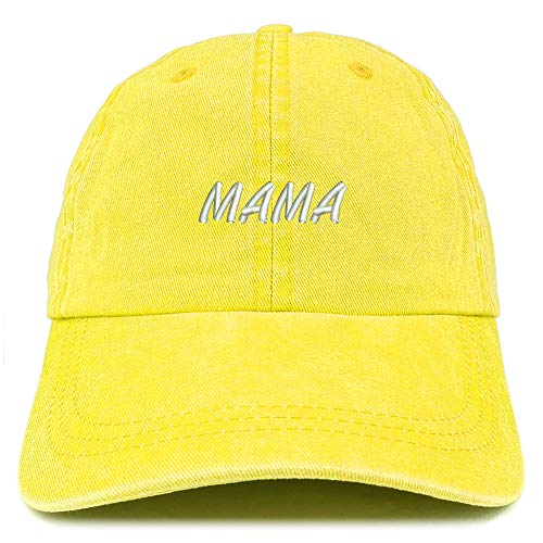 Trendy Apparel Shop Mama Embroidered Washed Low Profile Cap