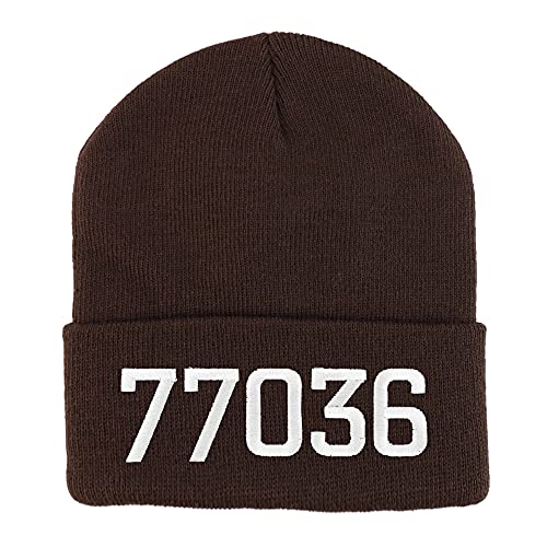 Trendy Apparel Shop 77036 Houston TX Old English Embroidered Long Cuff Beanie
