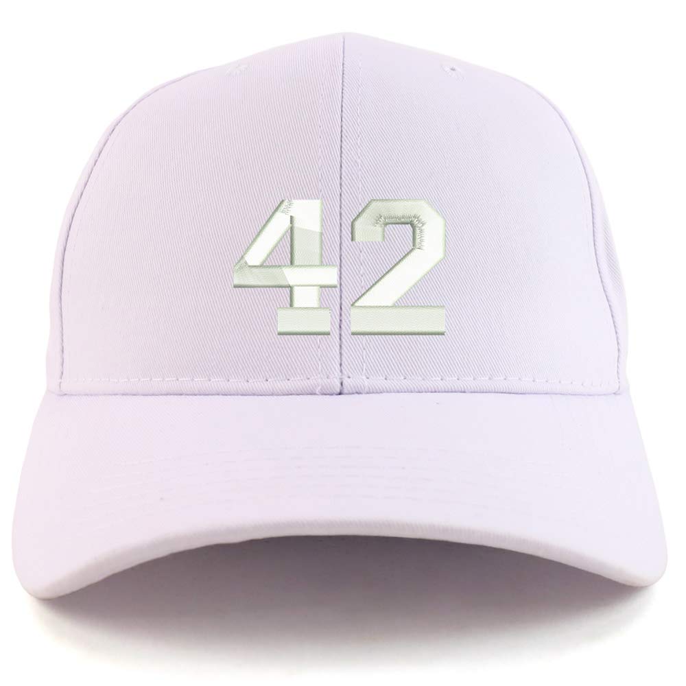 Trendy Apparel Shop Number 42 Collegiate Varsity Embroidered Sturctured Ball Cap