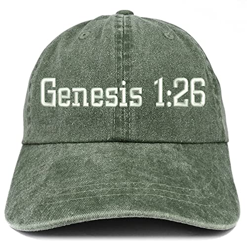 Trendy Apparel Shop Genesis 1:26 Washed Pigment Dyed Baseball Cap