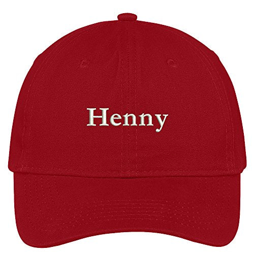 Trendy Apparel Shop Henny Embroidered Soft Crown 100% Brushed Cotton Cap