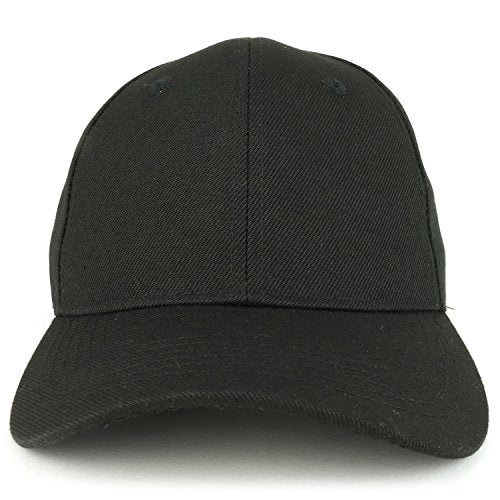 Trendy Apparel Shop Plain Structured Crown Adjustable Baseball Cap