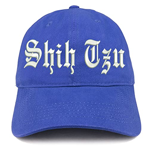Trendy Apparel Shop Old English Shih Tzu Low Profile Soft Cotton Baseball Cap