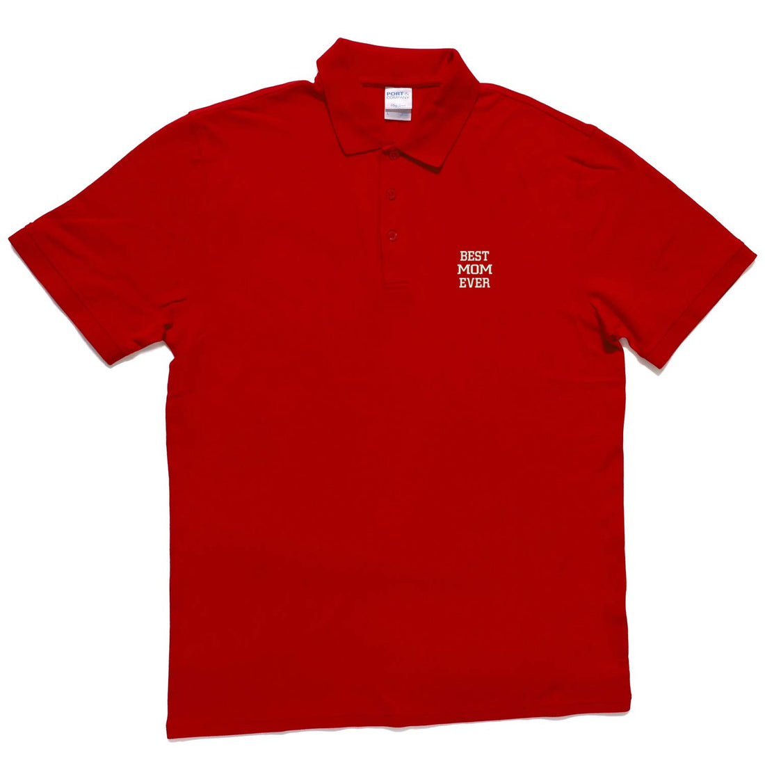 Trendy Apparel Shop Best Mom Ever Embroidered Combed Ring Spun Cotton Collared Polo Shirt