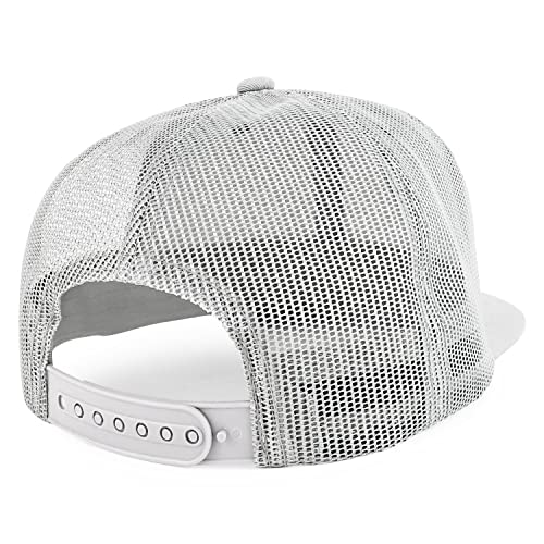 Trendy Apparel Shop Plain Solid Cotton Mesh Flatbill Snapback Cap