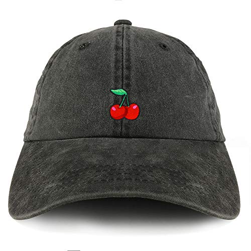 Trendy Apparel Shop Cherry Patch Pigment Dyed Cotton Twill Unstructured Dad Hat