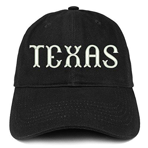 Trendy Apparel Shop Texas Western Font Embroidered Cotton Dad Hat
