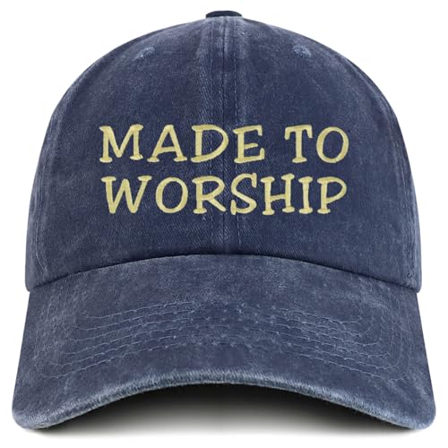 Trendy Apparel Shop Made to Worship Embroidered Pigment Dyed Cotton Baseball Cap