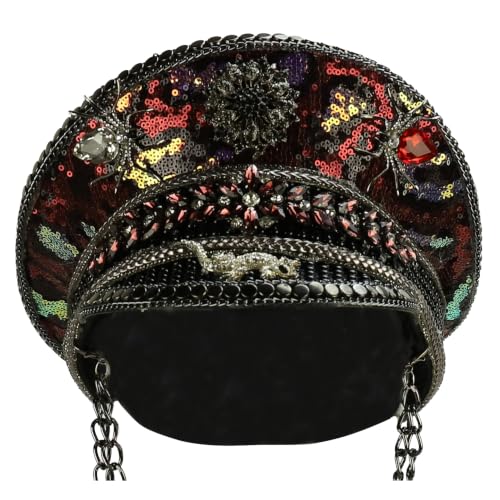 Trendy Apparel Shop Festival Party Sparkly Sequin Rhinestone Captain Hat
