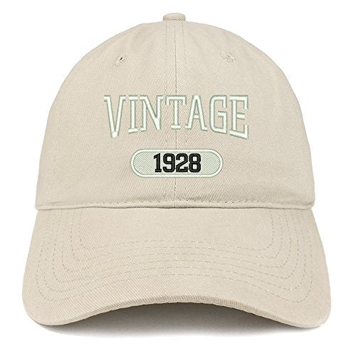 Trendy Apparel Shop Vintage 1928 Embroidered 93rd Birthday Relaxed Fitting Cotton Cap