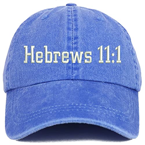 Trendy Apparel Shop Hebrews 11:1 Washed Pigment Dyed Baseball Cap