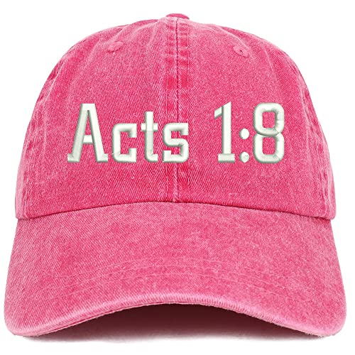 Trendy Apparel Shop Acts 1:8 Washed Pigment Dyed Baseball Cap
