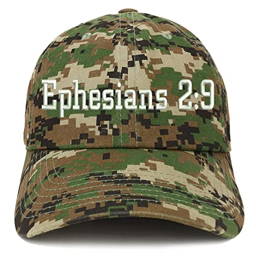 Trendy Apparel Shop Ephesians 2:9 Low Profile Soft Cotton Baseball Cap