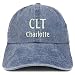 Trendy Apparel Shop CLT Charlotte Embroidered Pigment Dyed Washed Baseball Cap