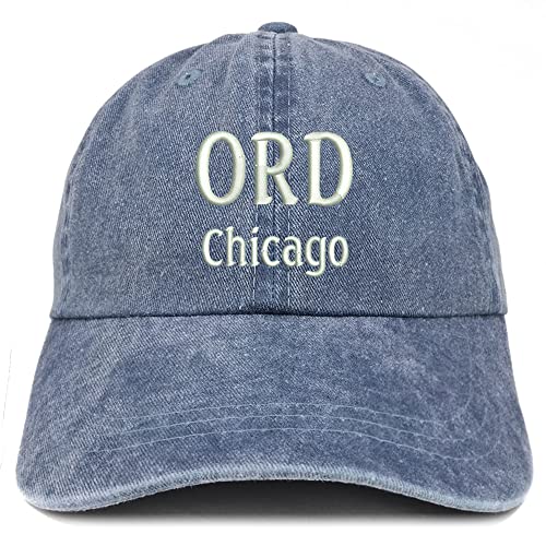 Trendy Apparel Shop ORD Chicago Embroidered Pigment Dyed Washed Baseball Cap