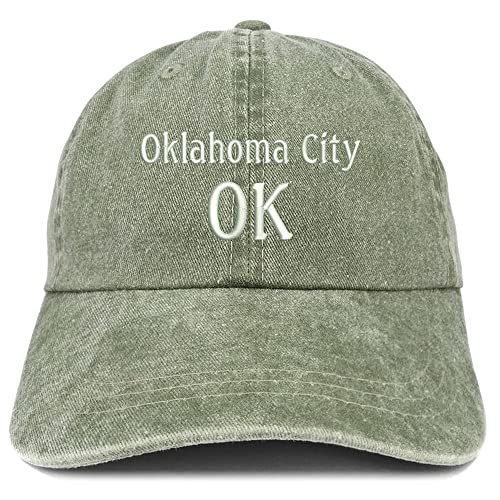 Trendy Apparel Shop Oklahoma City OK Embroidered Pigment Dyed Washed Baseball Cap