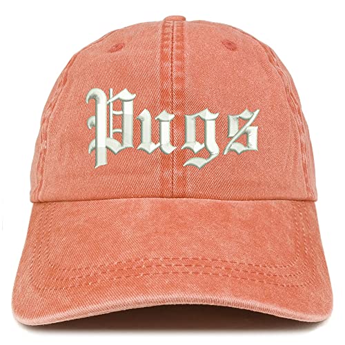 Trendy Apparel Shop Old English Pugs Washed Pigment Dyed Baseball Cap