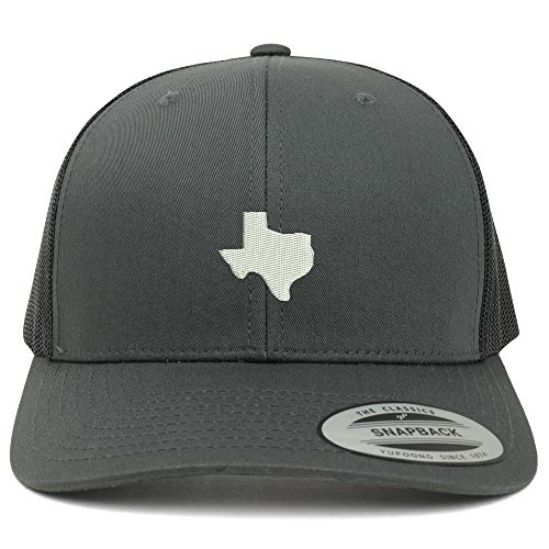 Trendy Apparel Shop Flexfit XXL Texas State Embroidered Retro Trucker Mesh Cap