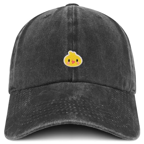 Trendy Apparel Shop Cute Little Duck Embroidered Patch Pigment Dyed Baseball Cap