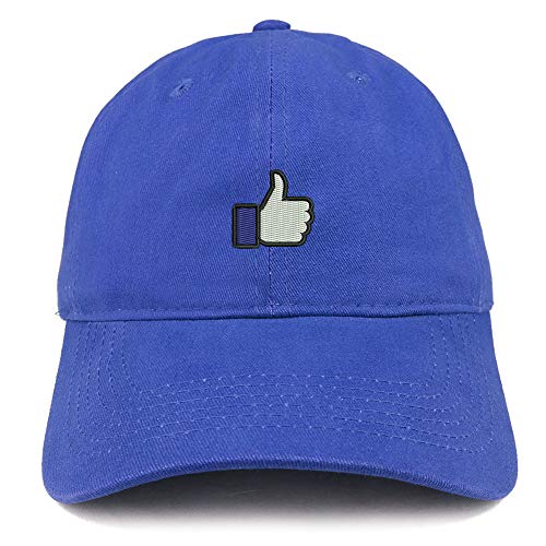 Trendy Apparel Shop Thumbs Up Embroidered Soft Crown Brushed Cotton Cap