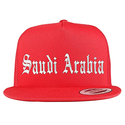 Trendy Apparel Shop Saudi Arabia Old English 5 Panel Flatbill Trucker Cap