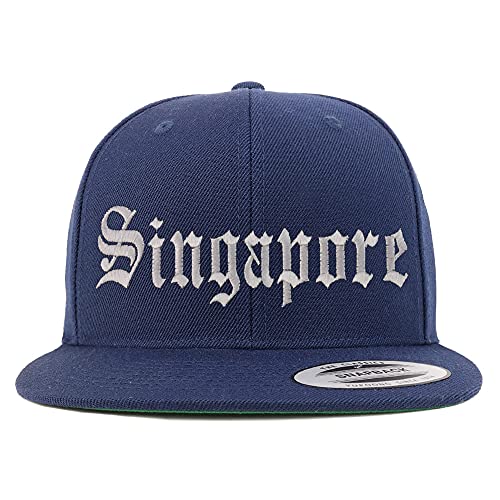 Trendy Apparel Shop Singapore Old English Embroidered Flatbill Snapback