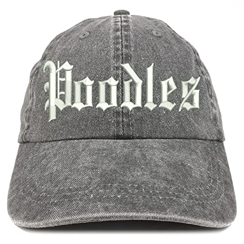 Trendy Apparel Shop Old English Poodles Washed Pigment Dyed Baseball Cap