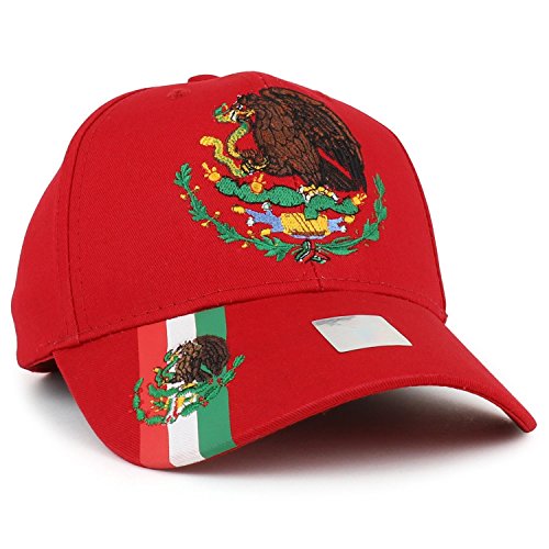 Trendy Apparel Shop Mexico Coat of Arms Flag Embroidered Structured Ball Cap