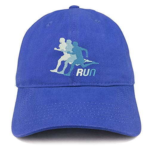 Trendy Apparel Shop Running Embroidered Soft Crown 100% Brushed Cotton Cap