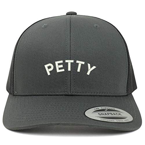 Trendy Apparel Shop Flexfit XXL Petty Embroidered Retro Trucker Mesh Cap
