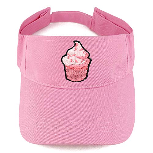 Trendy Apparel Shop Cupcake Patch Cotton Summer Visor Cap