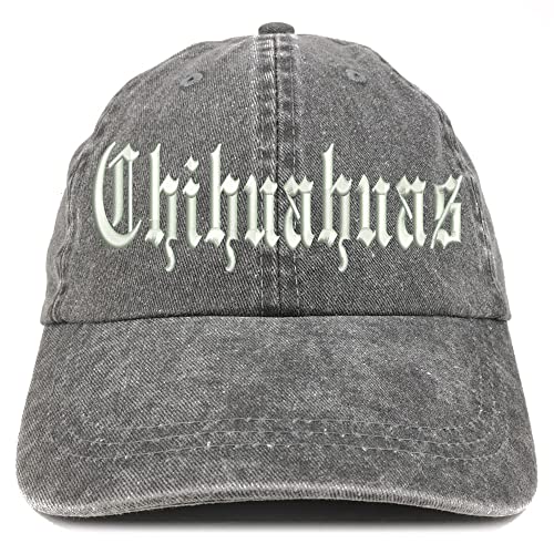 Trendy Apparel Shop Old English Chihuahuas Washed Pigment Dyed Baseball Cap