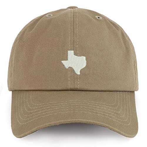 Trendy Apparel Shop XXL Texas State Embroidered Unstructured Cotton Cap