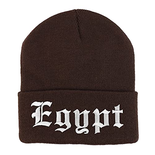 Trendy Apparel Shop Egypt Old English Embroidered Long Cuff Beanie