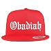 Trendy Apparel Shop Obadiah Old English 5 Panel Flatbill Trucker Cap