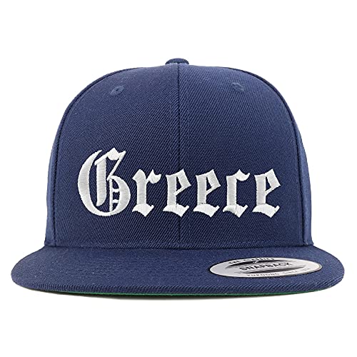 Trendy Apparel Shop Greece Old English Embroidered Flatbill Snapback