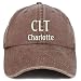 Trendy Apparel Shop CLT Charlotte Embroidered Pigment Dyed Washed Baseball Cap