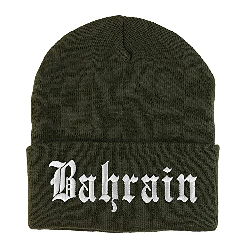 Trendy Apparel Shop Bahrain Old English Embroidered Long Cuff Beanie