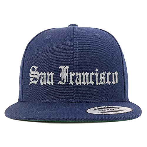 Trendy Apparel Shop San Francisco Old English Embroidered Flatbill Snapback