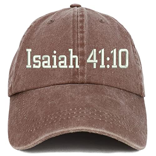 Trendy Apparel Shop Isaiah 41:10 Washed Pigment Dyed Baseball Cap