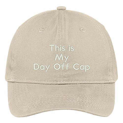 Trendy Apparel Shop This is My Day Off Cap Embroidered Brushed 100% Cotton Baseball Cap