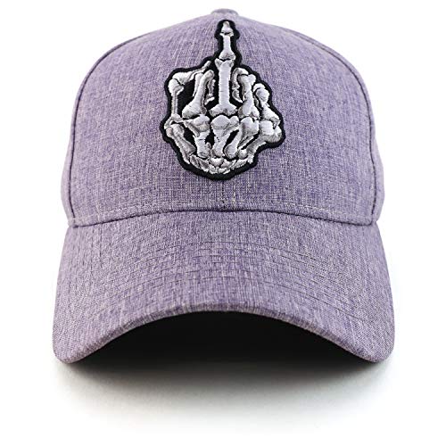 Trendy Apparel Shop Skull Finger Embroidered Structured Baseball Cap