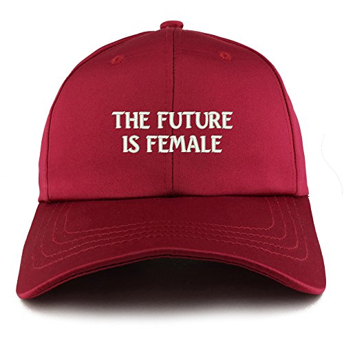 Trendy Apparel Shop The Future is Female Embroidered Structured Satin Adjustable Cap