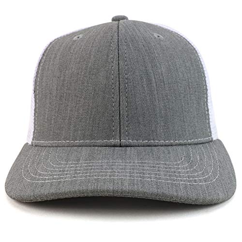 Trendy Apparel Shop Low Profile Two Tone Mesh Back Trucker Baseball Cap