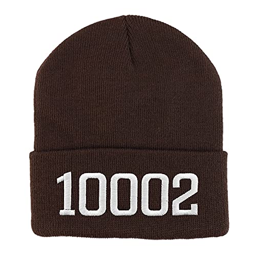Trendy Apparel Shop 10002 New York Old English Embroidered Long Cuff Beanie