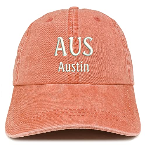 Trendy Apparel Shop AUS Austin Embroidered Pigment Dyed Washed Baseball Cap