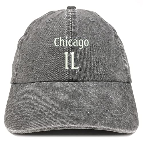 Trendy Apparel Shop Chicago IL Embroidered Pigment Dyed Washed Baseball Cap