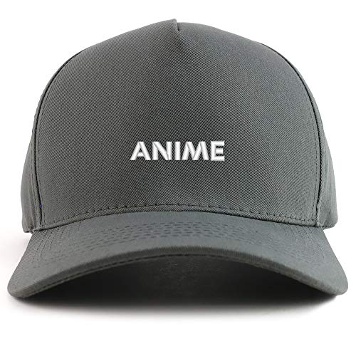 Trendy Apparel Shop Anime Embroidered Oversized 5 Panel XXL Baseball Cap