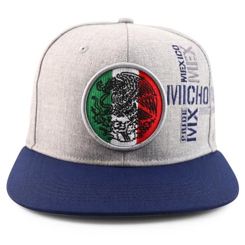 Trendy Apparel Shop Mexico Eagle Michoacan Embroidered Flatbill Snapback Cap